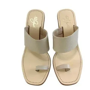 (取寄) 42 ゴールド レディース イーディー 42 GOLD women Eedie Beige Leather 42 GOLD | Shoes | 42 Gold Eedie Leather Toe Loop Stacked Heel